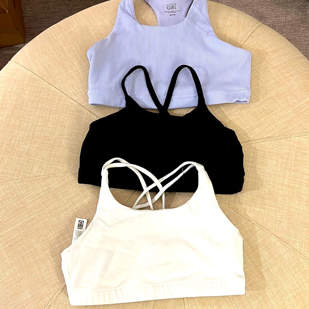 Lot of Athleta Girl Sports Bras Size 14